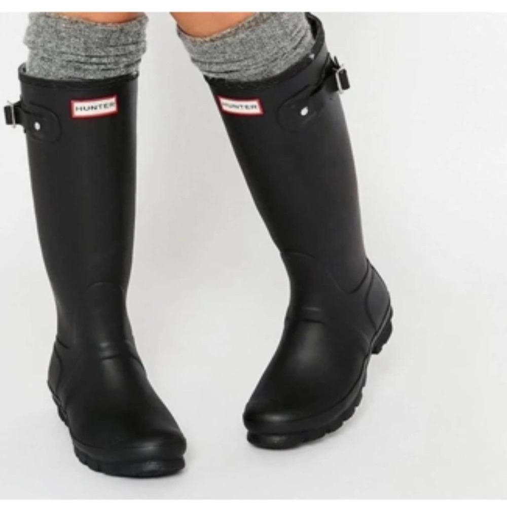 Hunter Black Tall Boots
